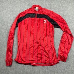 Bellwether Cycling Jersey Men S Red Black Striped Long Sleeve Quarter Zip Top